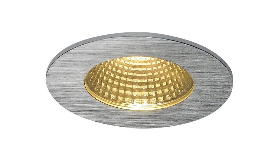 SLV - PATTA I, plafondinbouwlamp, rond, geborsteld aluminium - 114426