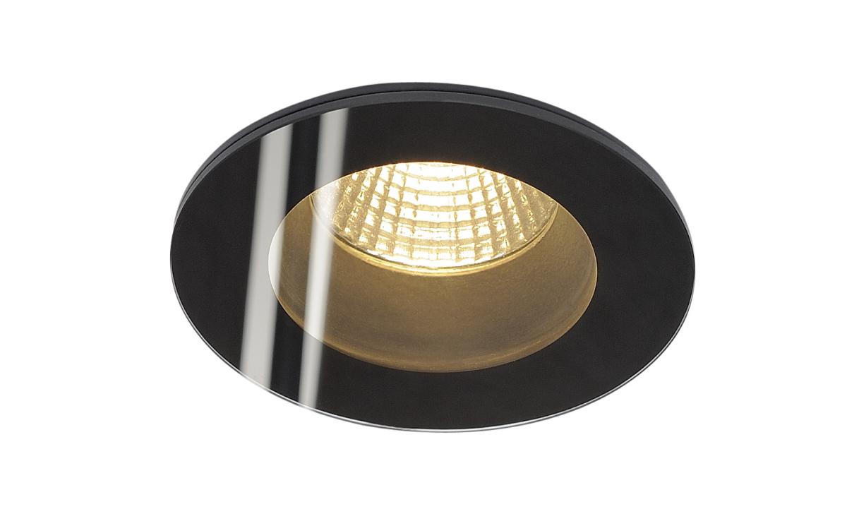 SLV - PATTA F, plafondinbouwlamp, rond, mat zwart, 38°, 3000 k - 114440