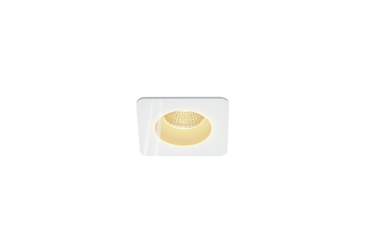 SLV - PATTA F, plafondinbouwlamp, rechthoekig, mat wit, 38° - 114451