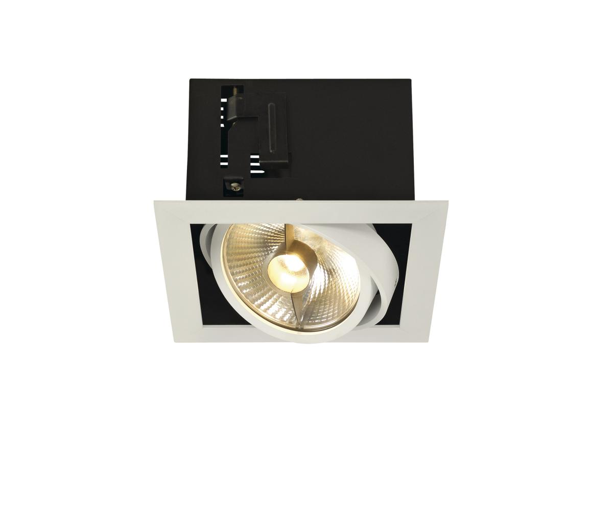 SLV - KADUX 1 ES111 DOWNLIGHT, vierkant, mat wit, max. 75 W - 115541