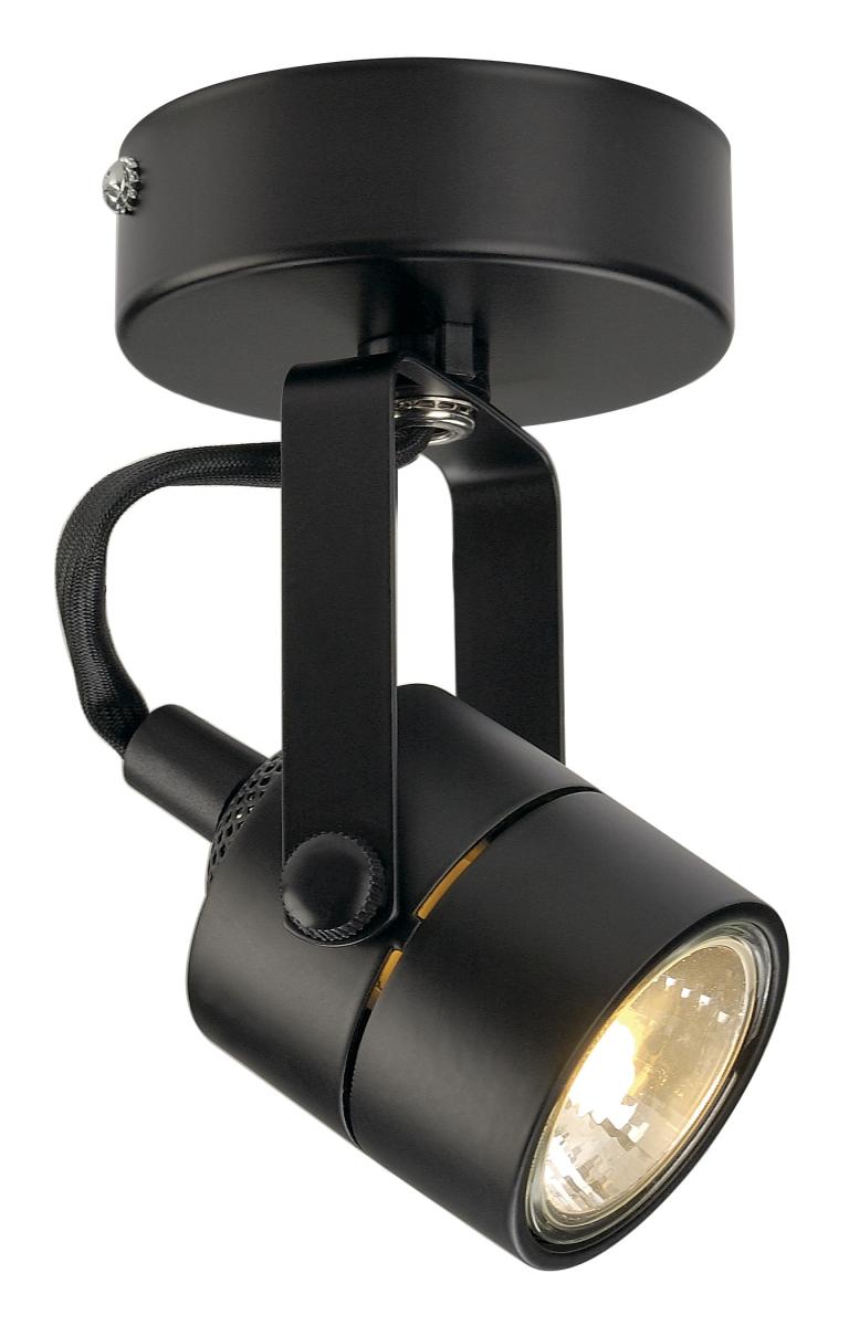 SLV - SPOT 79 230 V wand en plafondlamp, zwart, GU10, max. 50 W - 132020