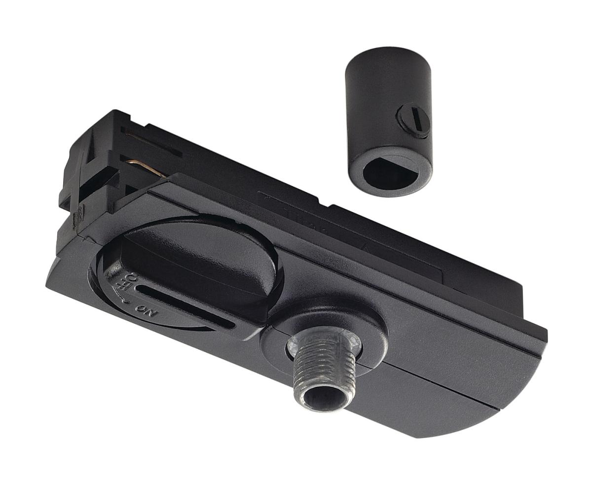 SLV - 1 fase hanglampadapter, zwart, incl. trekontlasting en - 143120