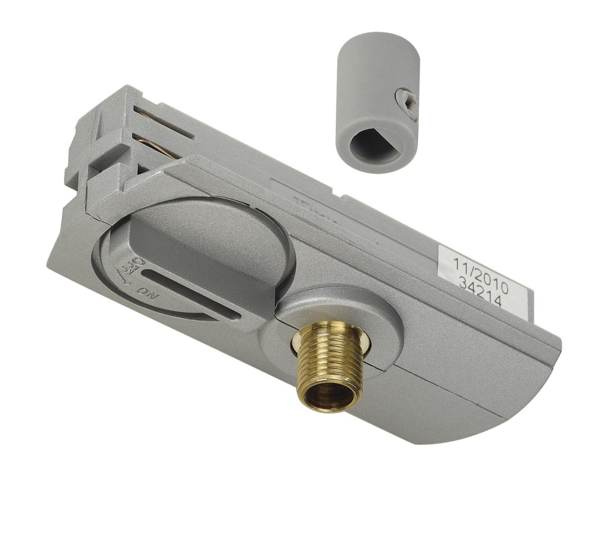 SLV - 1 fase hanglampadapter zilvergrijs, incl. trekontlasting - 143124