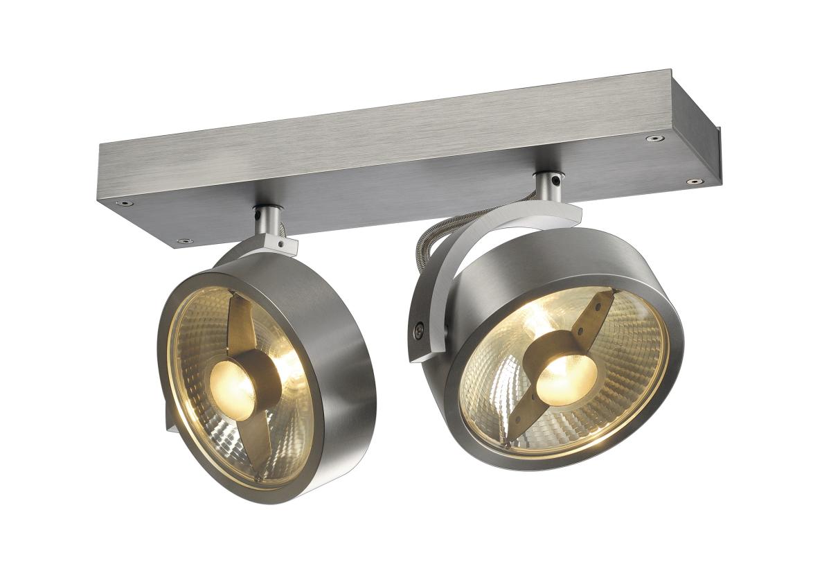 SLV - KALU 2 QPAR plafondlamp, geborsteld aluminium, ES111, max. - 147316