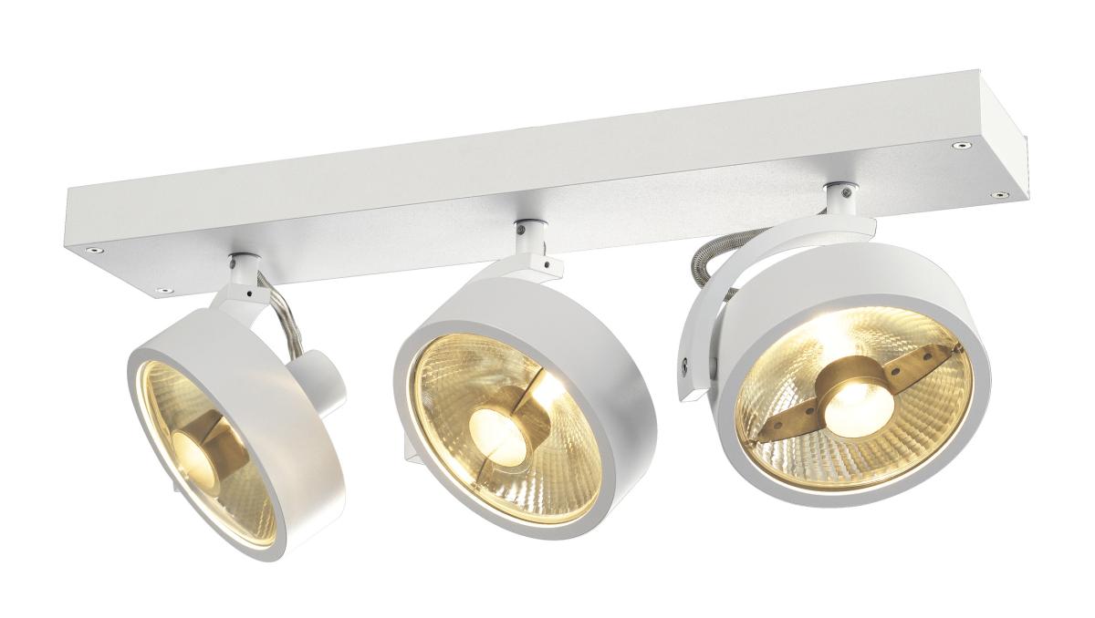 SLV - KALU 3 QPAR plafondlamp, mat wit, ES111, max. 3x75 W - 147321