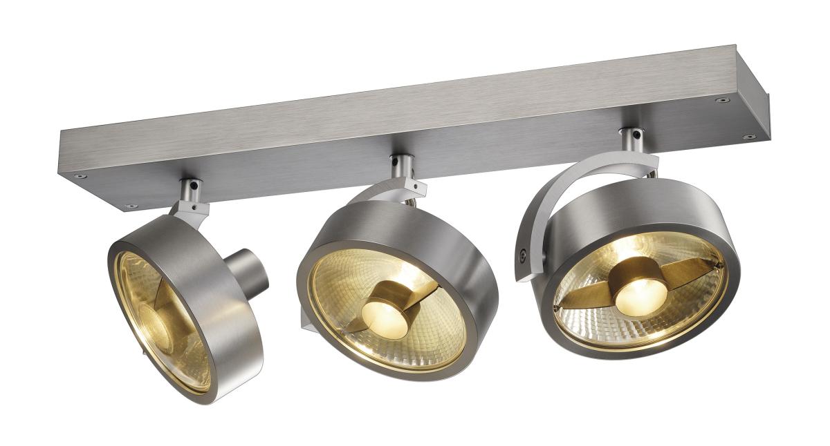 SLV - KALU 3 QPAR plafondlamp, geborsteld aluminium, ES111, max. - 147326
