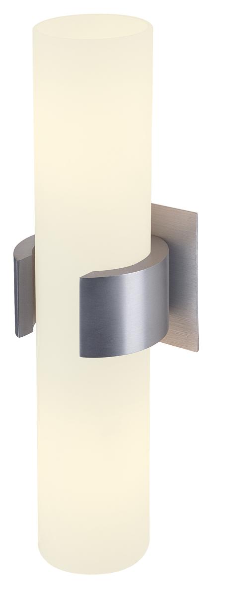 SLV - DENA II, alu geborsteld , glas deels gesatineerd, 2x E14 - 147529