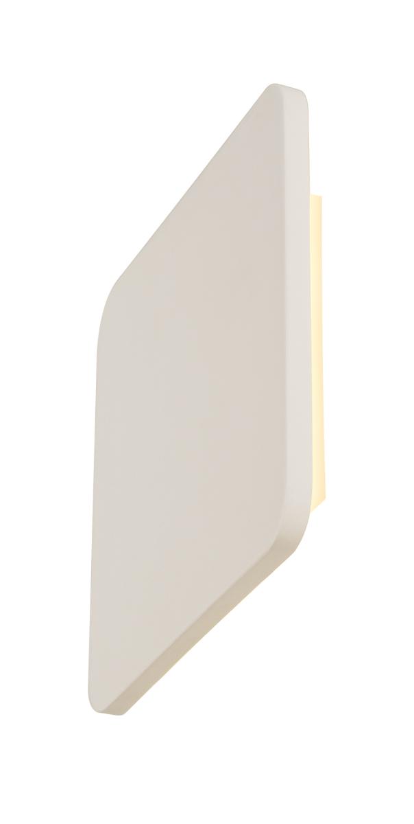SLV - PLASTRA SQUARE wandarmatuur, vierkant, wit, gips, 48 LED - 148019