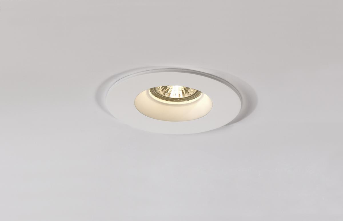 SLV - PLASTRA Downlight, GU10, rond, wit gips - 148070