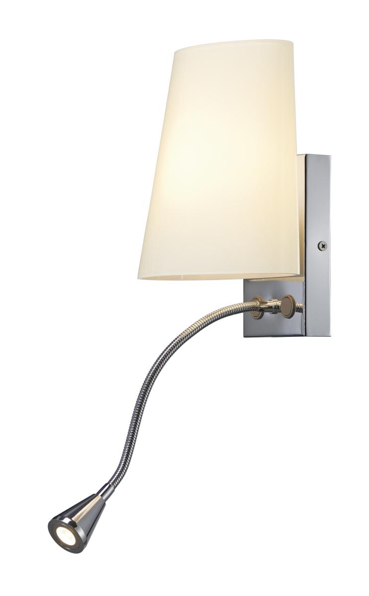 SLV - COUPA FLEXLED, wandarmatuur, chroom, gesatineerd glas, 1x - 149452
