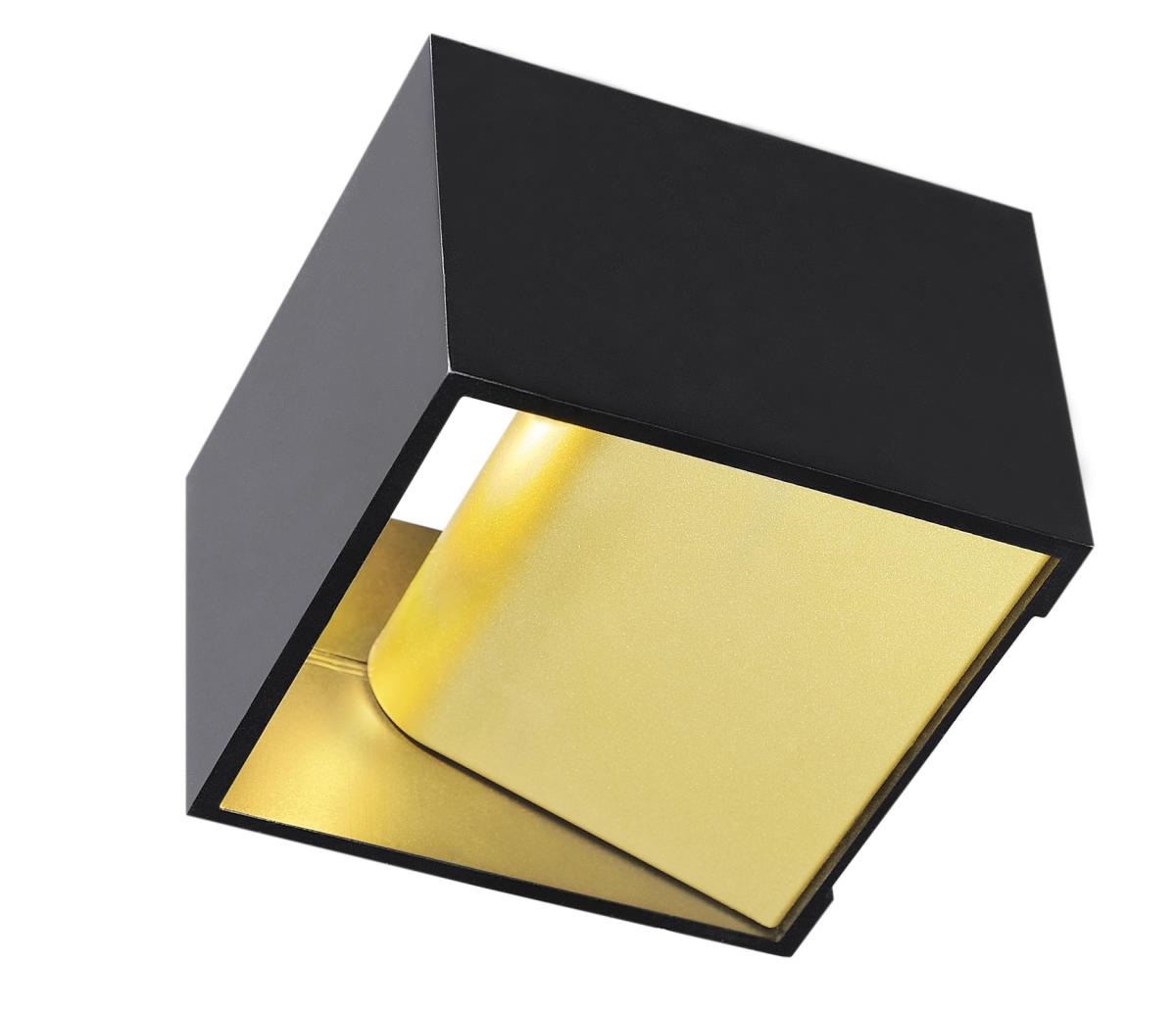 SLV - LOGS IN Wandarmatuur, rechthoekig, zwart/messing, 5 W LED - 151320