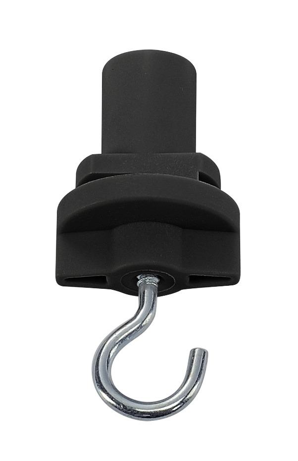 SLV - 3 fase adapter met haak voor S TRACK 3 fase rail, zwart - 175190