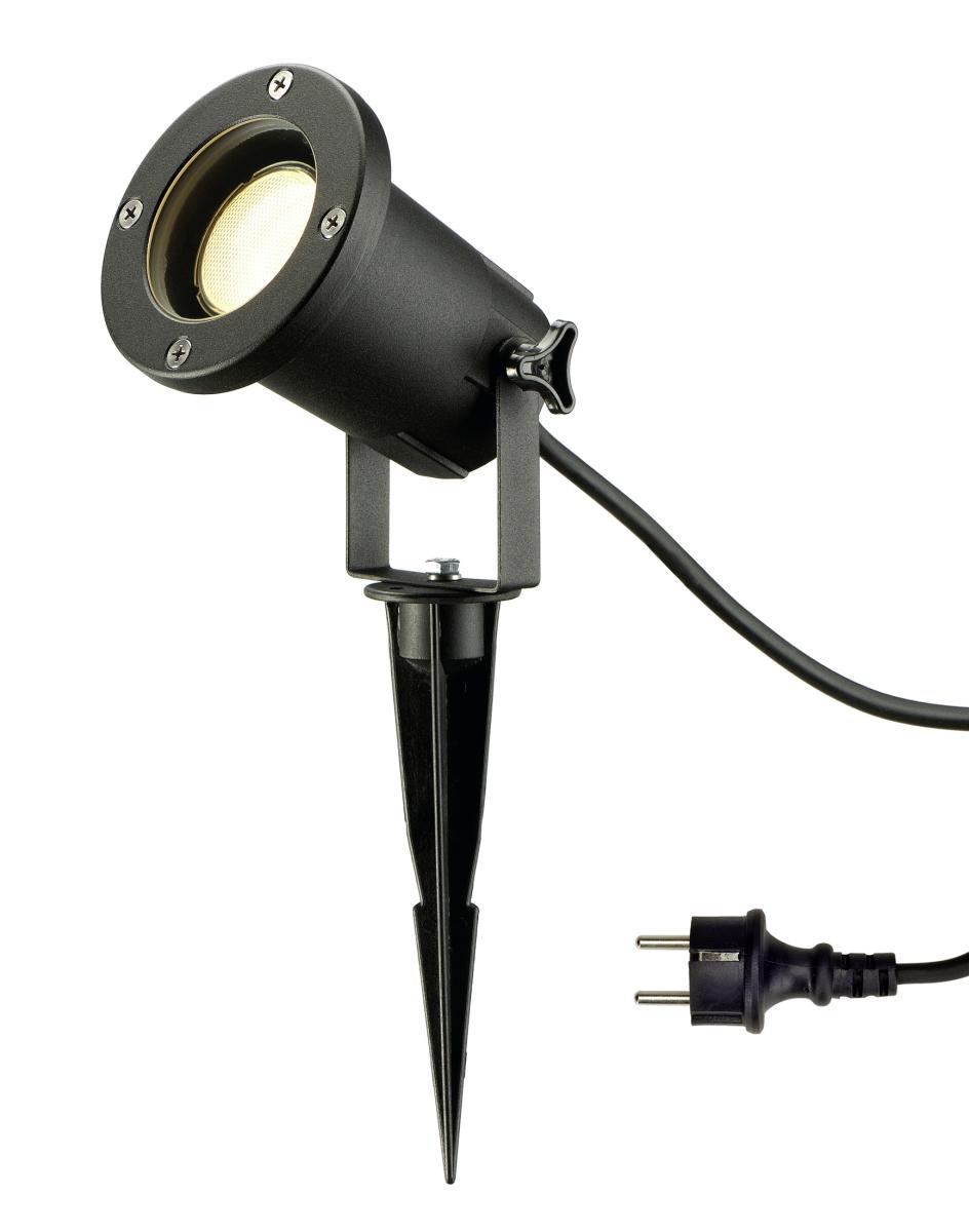 SLV - NAUTILUS grondpin XL, zwart, GU10 Energy Saver, max. 11 W - 227410
