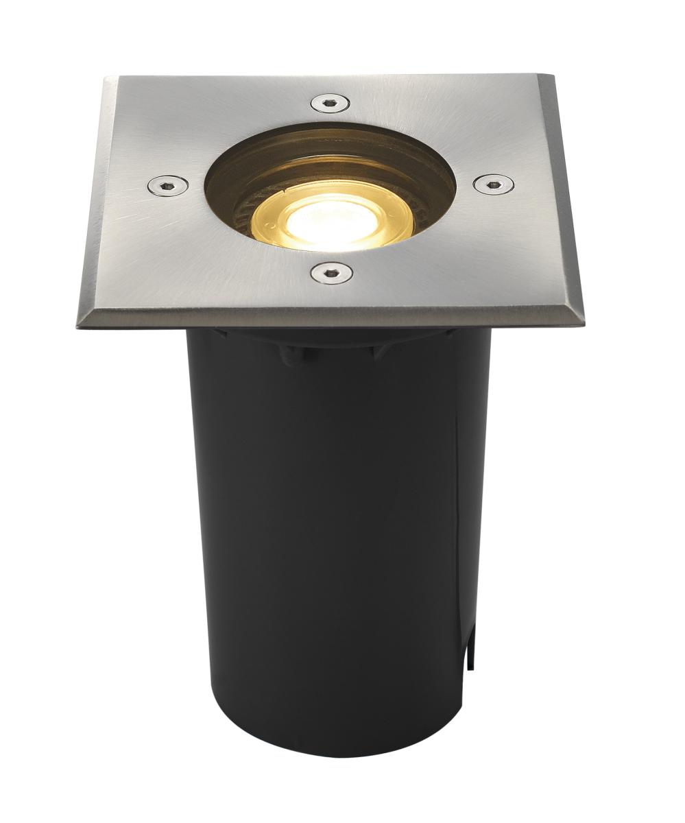 SLV - SOLASTO, grondspot, rechthoekig, inox trim GU10 - 227684