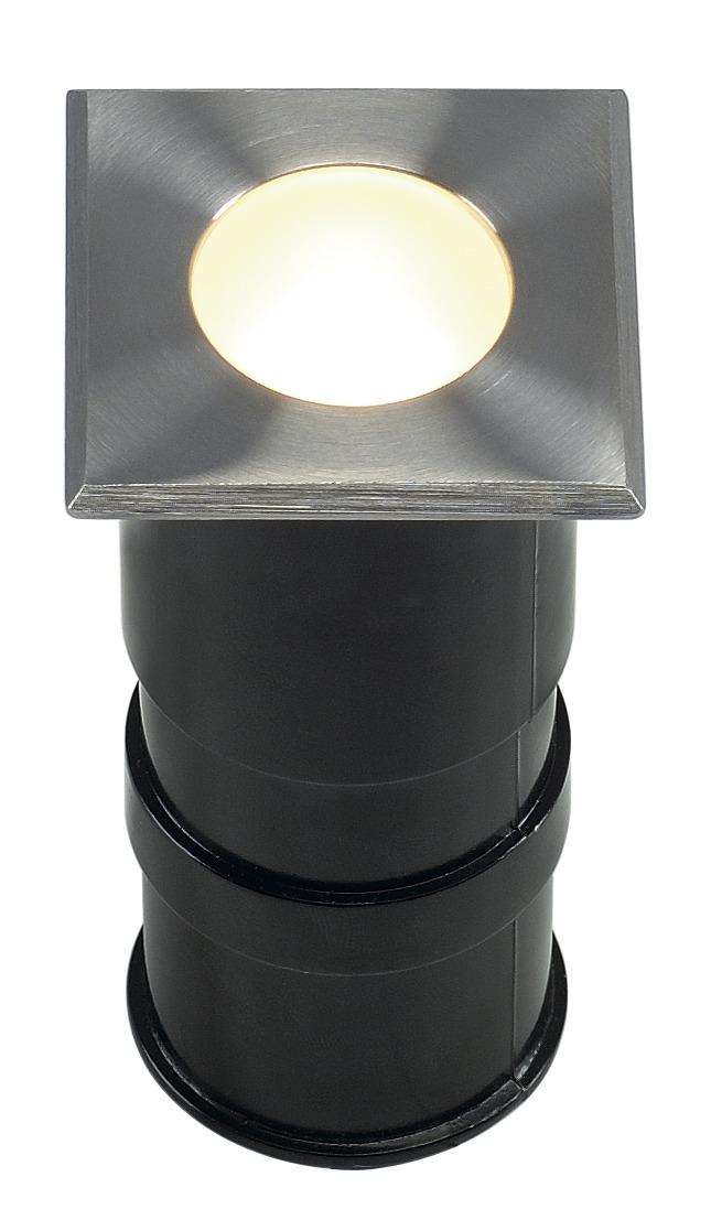 SLV - POWER TRAIL LITE SQUARE, inox 316, 1 W LED, warmwit, IP67 - 228342