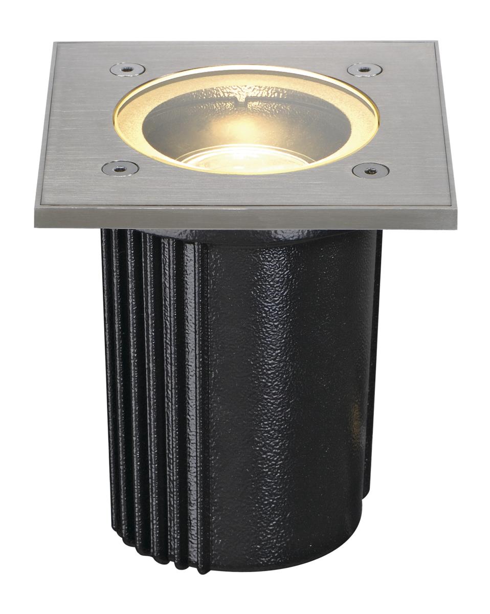SLV - DASAR EXACT GU10, inbouw grond lamp, vierkant, inox 316 - 228434