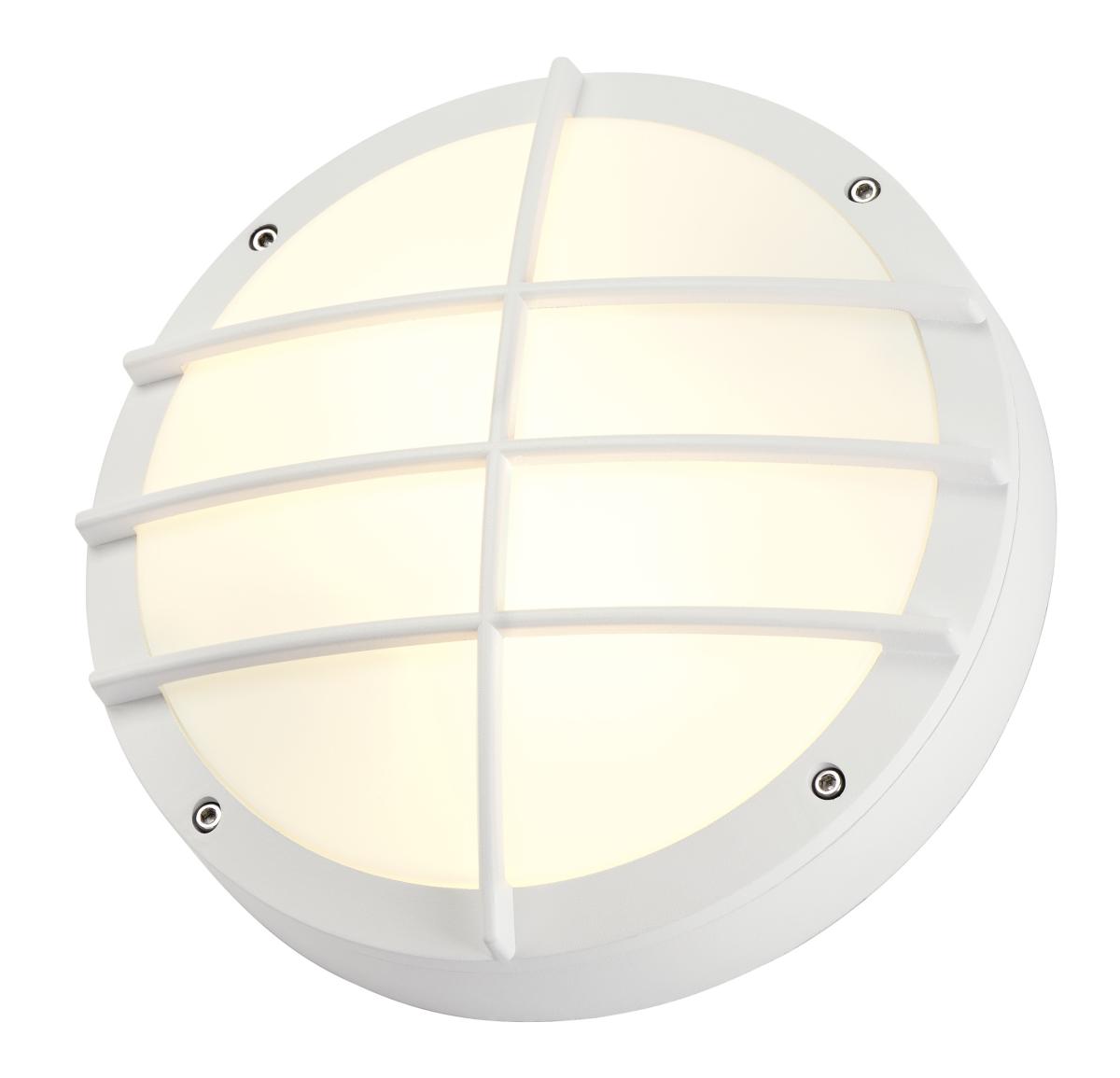 SLV - BULAN GRID, wandarmatuur, rond , wit, E27, max. 2x 25 W PC - 229081