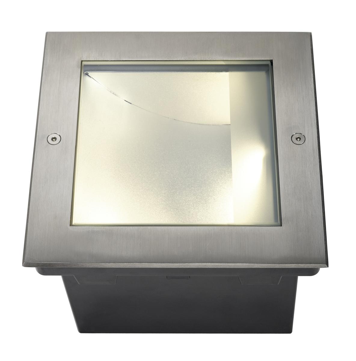 SLV - DASAR 255 LED SQUARE inbouw grondspot, asymmetrisch, inox - 229383