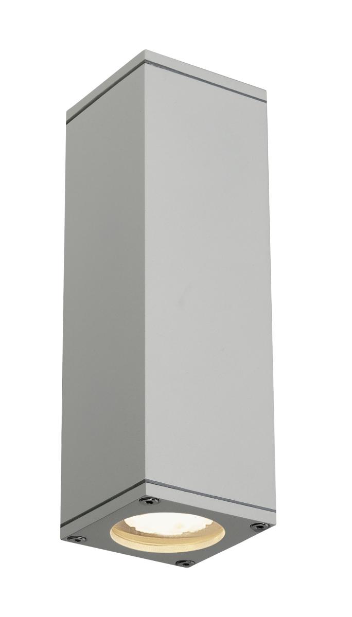 SLV - THEO UP/DOWN OUT, wandarmatuur , vierkant, zilvergrijs - 229532