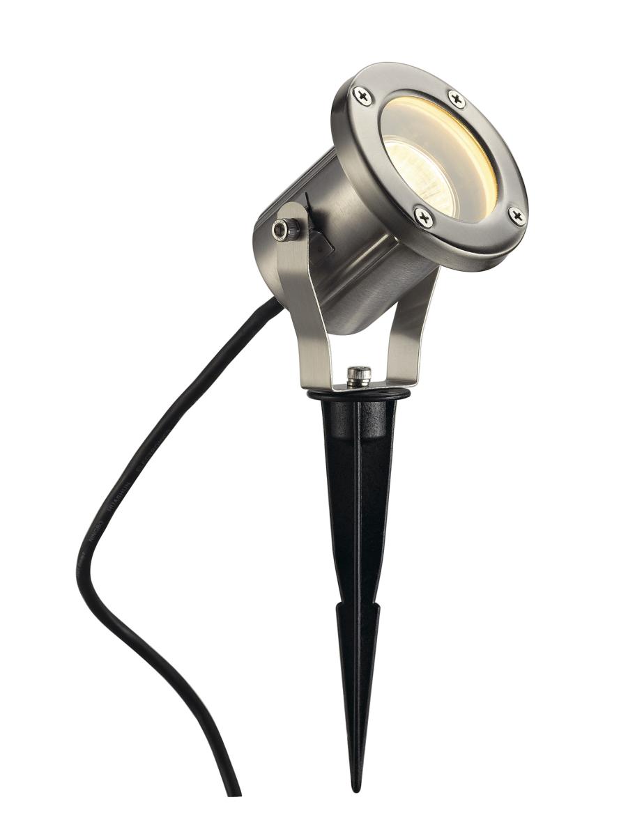 SLV - NAUTILUS, grondpin inox , GU10 , max. 25 W, incl. 1,5 m - 229740
