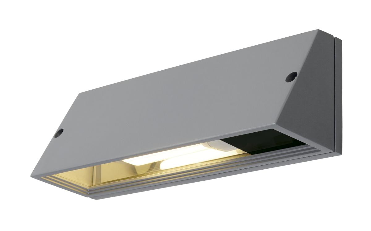 SLV - PEMA SQUARE, wandarmatuur, zilvergrijs, E27, max. 15 W - 230034