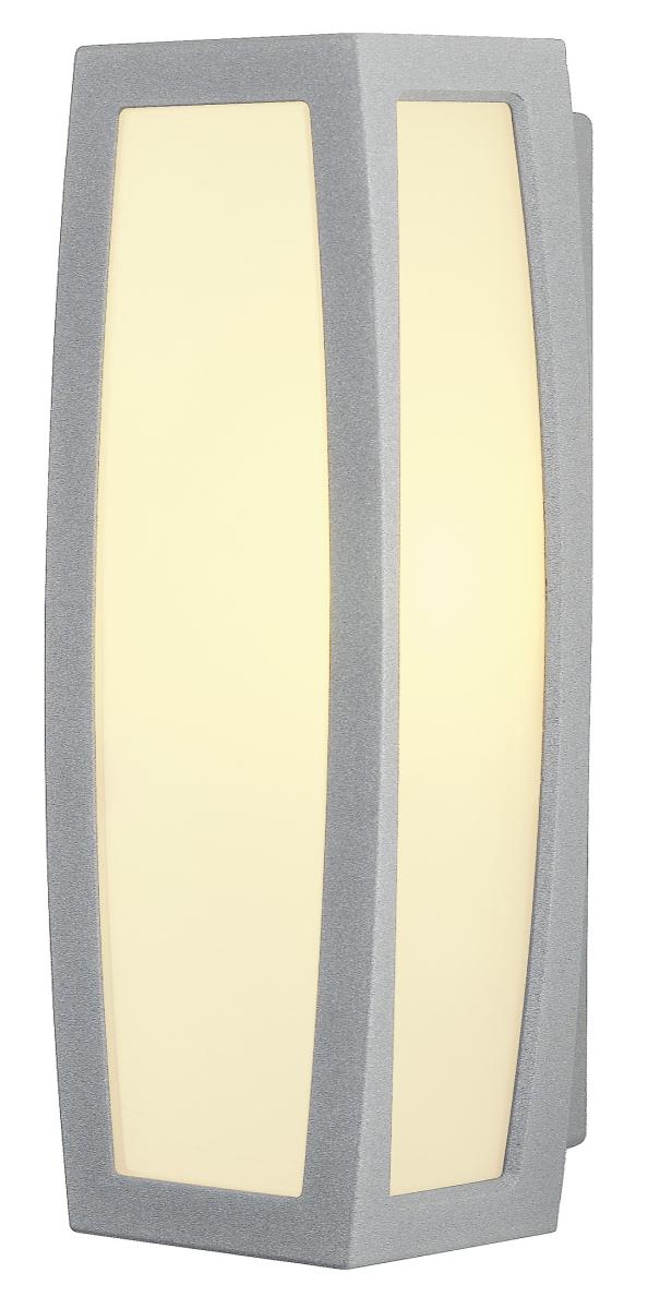 SLV - MERIDIAN BOX, outdoor armatuur , zilvergrijs, E27, max. 25 W - 230044