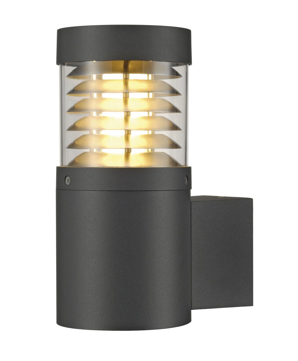 SLV - F POL WALL wandarmatuur, rond, antraciet E27, max. 20 W - 231585
