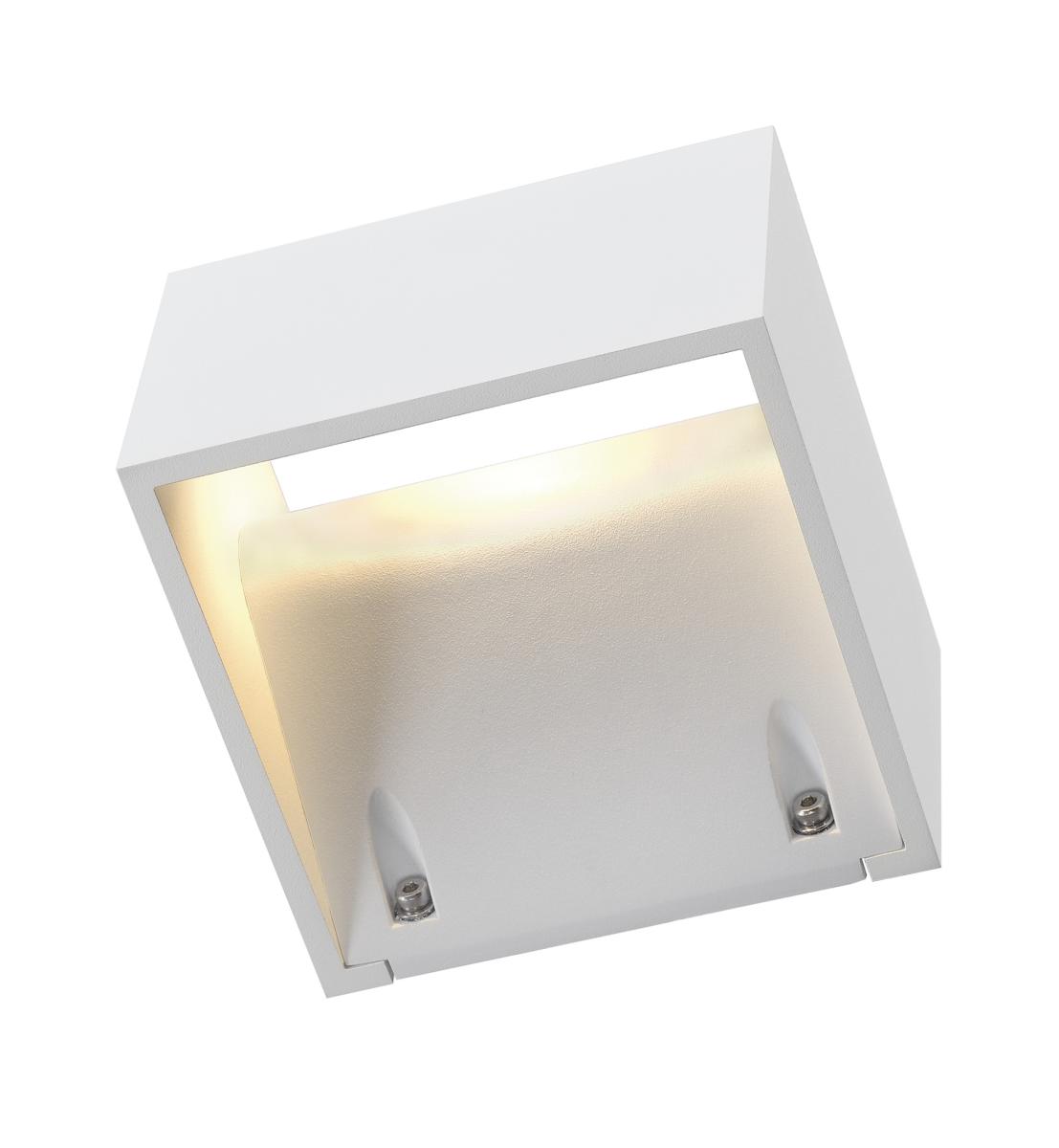 SLV - LOGS WALL, vierkant, wit, 6 W LED, warmwit - 232101