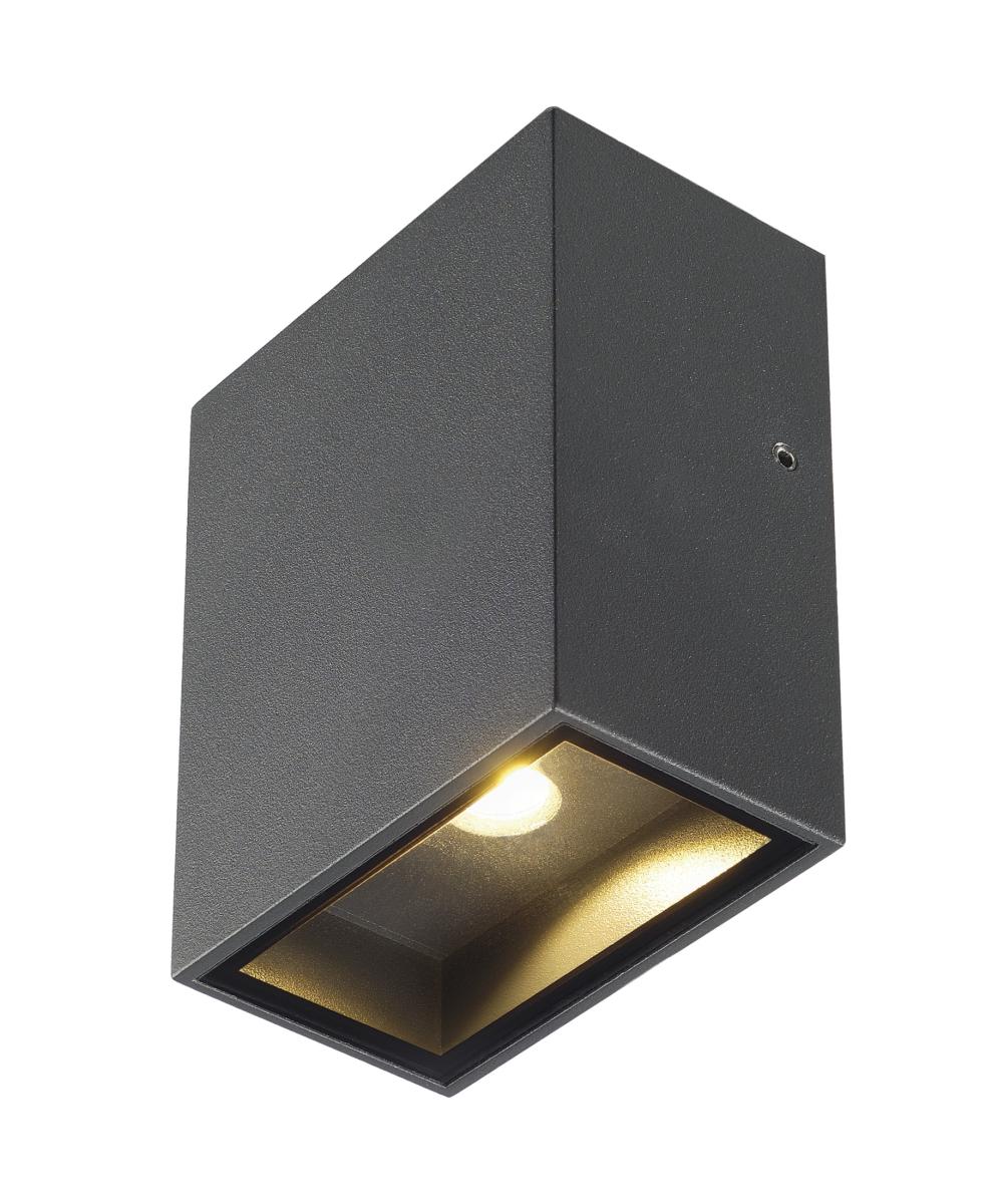 SLV - QUAD 1 XL, wandarmatuur, vierkant, antraciet, LED, 1x3, 2 - 232435