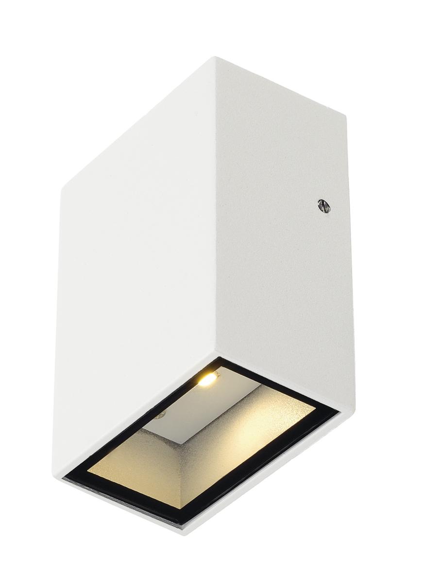 SLV - QUAD 1, wandarmatuur, vierkant , wit, LED, 1x3 W, 3000 K - 232461