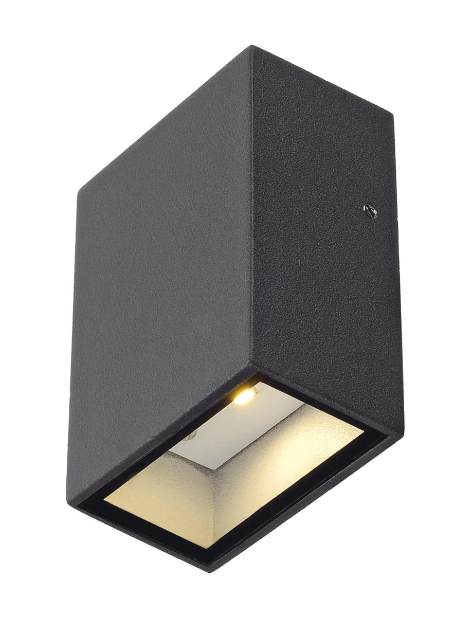SLV - QUAD 1, wandarmatuur, vierkant , antraciet, LED, 1x3 W - 232465