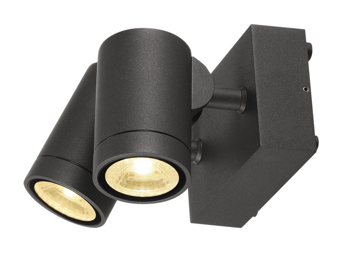 SLV - HELIA wandlamp, zand antraciet , 2x8 W led, 3000 k - 233255