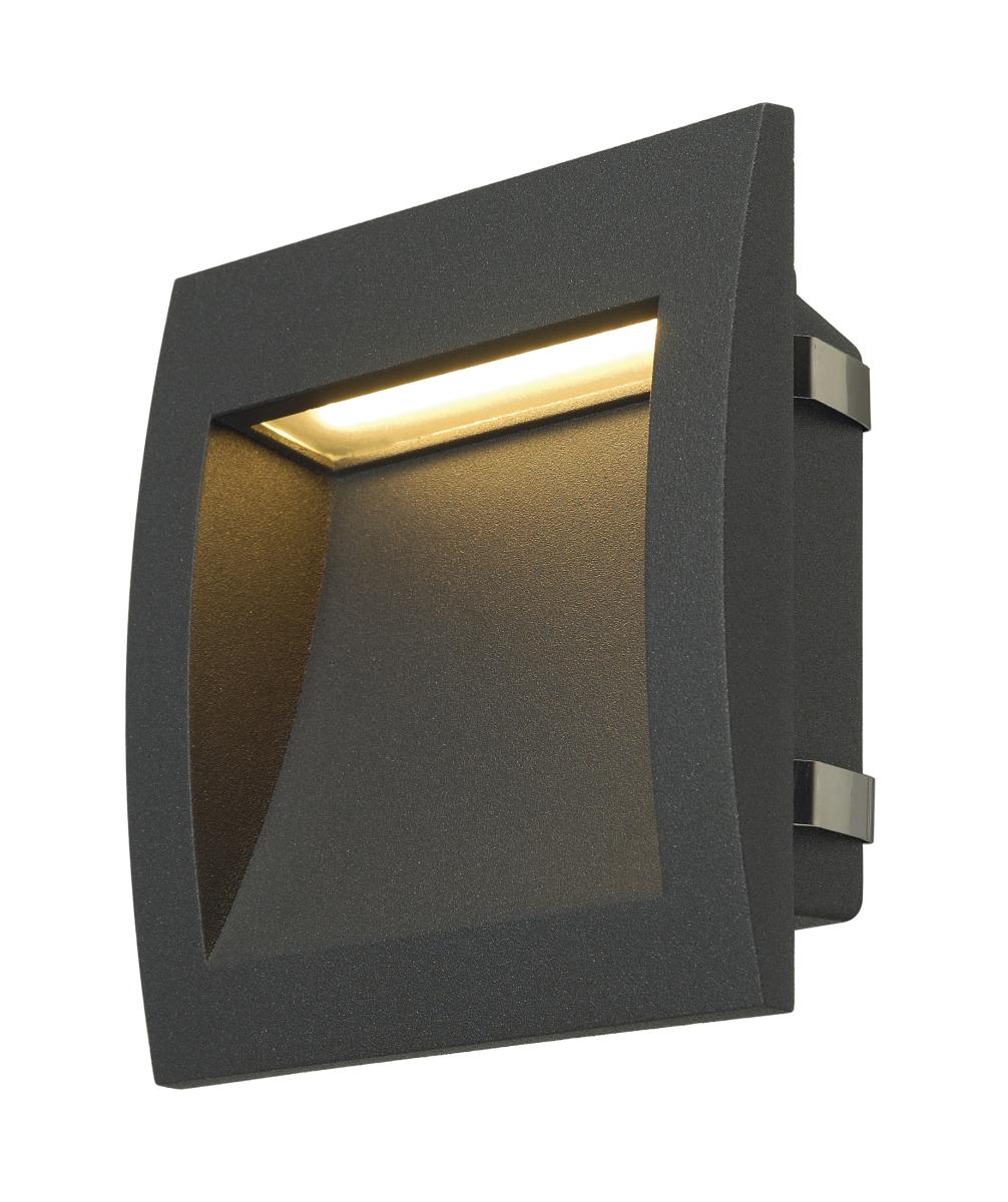 SLV - DOWNUNDER OUT LED L, Wandinbouwarmatuur, antraciet - 233615