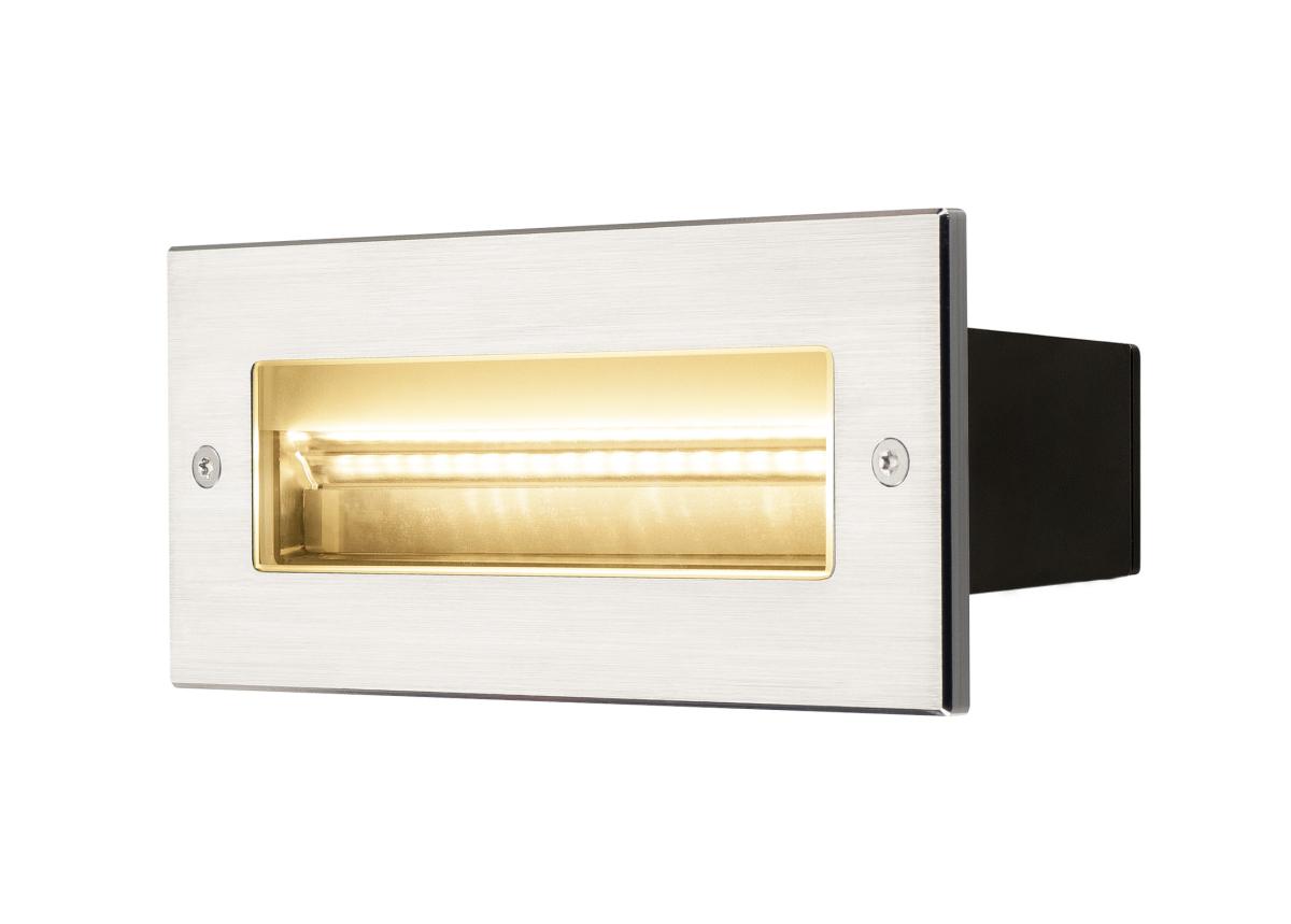 SLV - BRICK, outdoor wandinbouwarmatuur, led, 3000 K, roestvrij - 233660