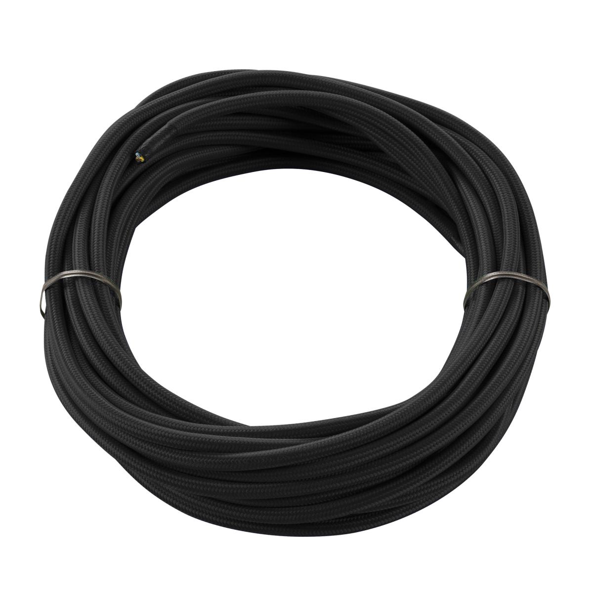SLV - Textiel kabel, 3x0,75 mm², 10 m, zwart - 961270