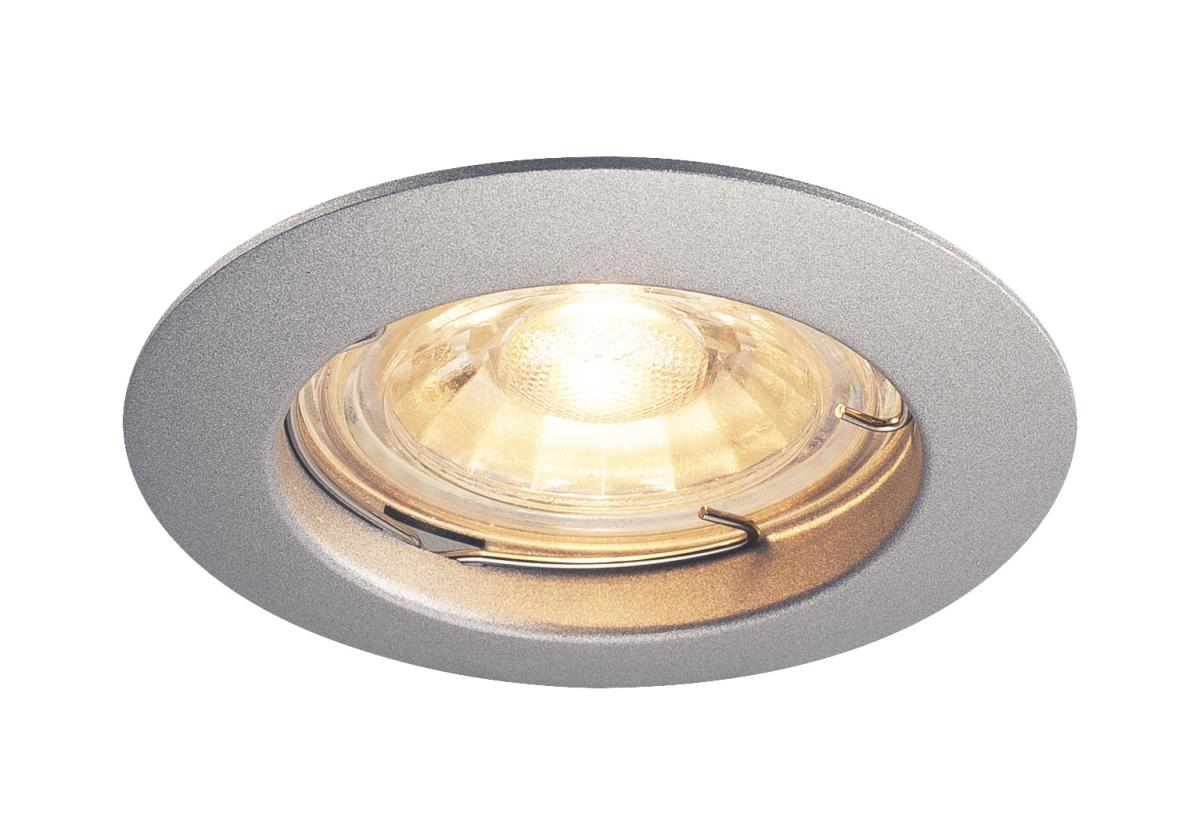 SLV - PIKA QPAR51 plafondinbouwlamp, star, zilvergrijs, max. 50 W - 1000717