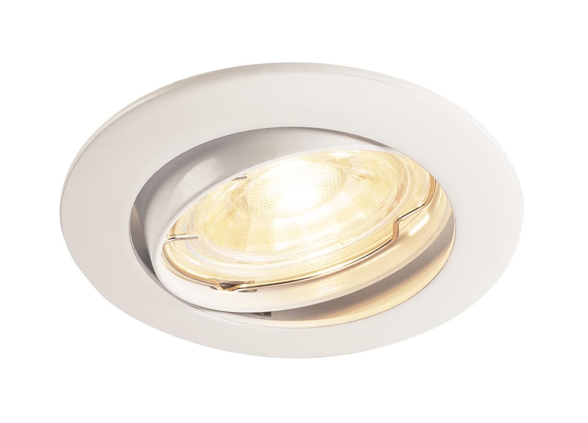 SLV - PIKA QPAR51 plafondinbouwlamp, draaibaar, wit, max. 50 W - 1000718