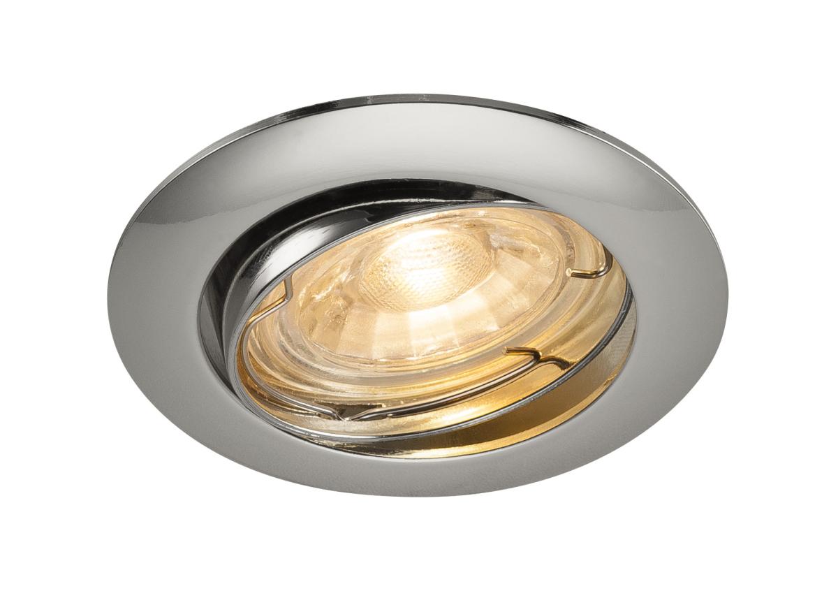 SLV - PIKA QPAR51 plafondinbouwlamp, draaibaar, chroom, max. 50 W - 1000719