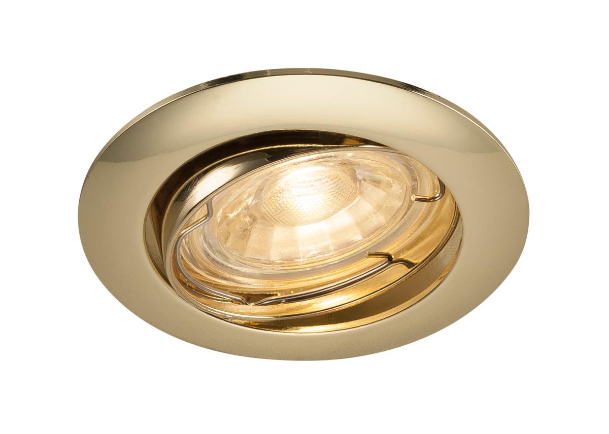 SLV - PIKA QPAR51 plafondinbouwlamp, draaibaar, messing, max. 50 W - 1000720
