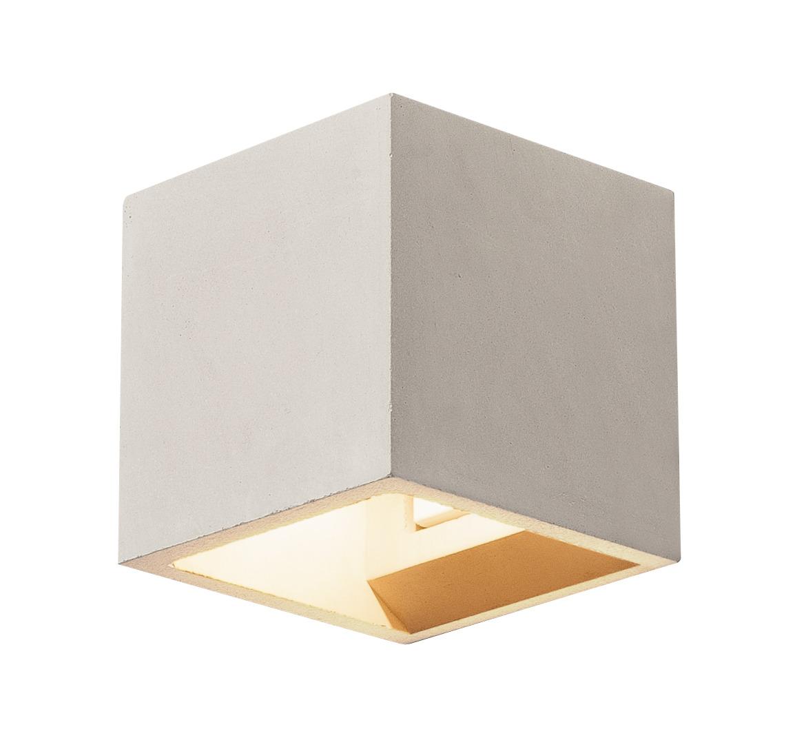 SLV - SOLID CUBE wandlamp, QT14, grijs, max. 25 W - 1000910
