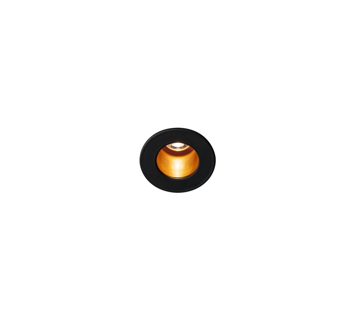 SLV - HORN MINI EL plafondinbouwarmatuur, zwart/goud, 3000 K, 12° - 1000917