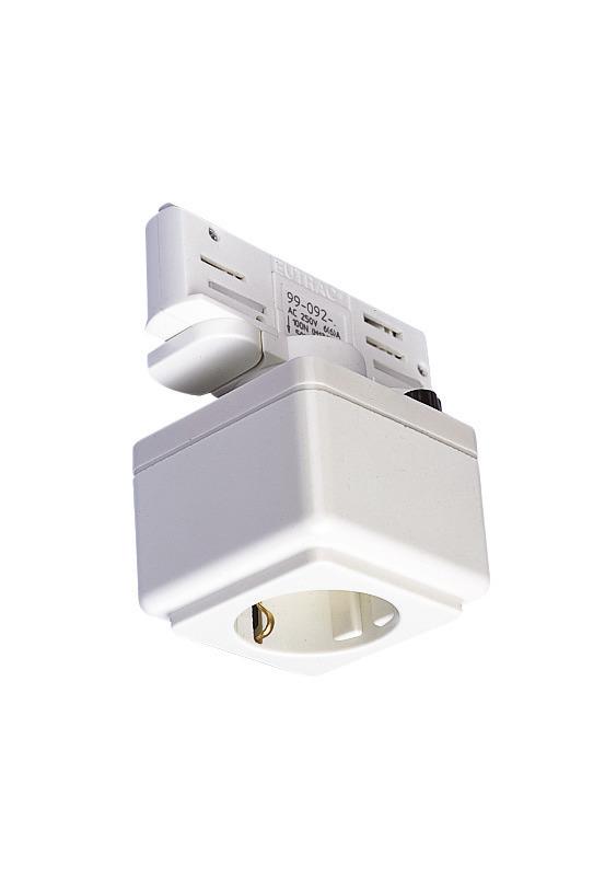 SLV - EUTRAC rails contactdoos, verkeerswit - 1001525