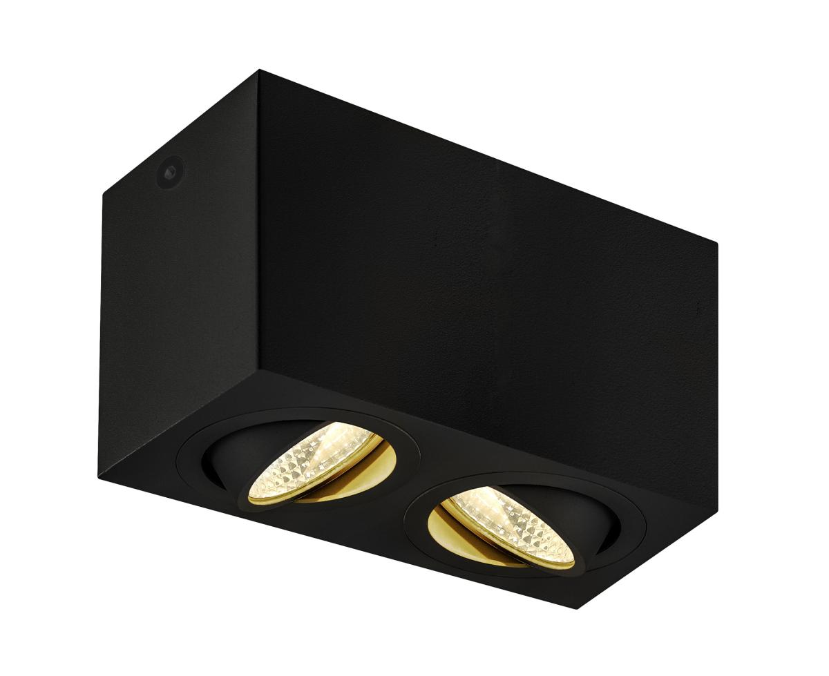SLV - TRILEDO Double, LED indoor plafondarmatuur, zwart, 3000 K - 1002003