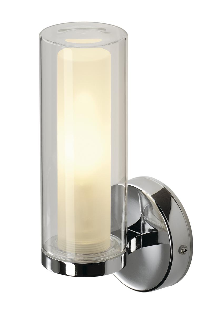 SLV - WL 105 wandarmatuur, chroom, dubbel glas, 1x E14 - 1002228