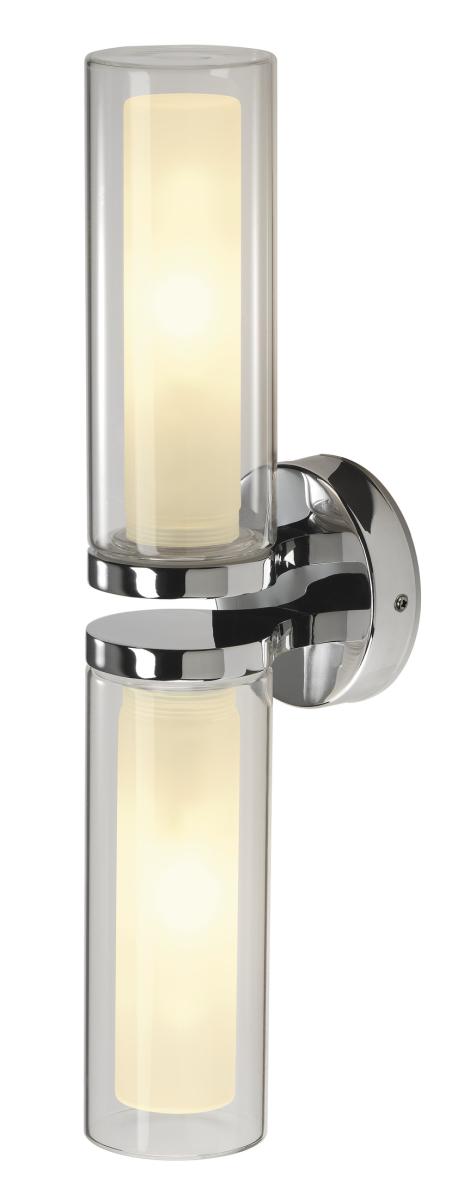 SLV - WL 106 wandarmatuur, dubbel glas, chroom 2x E14 - 1002229