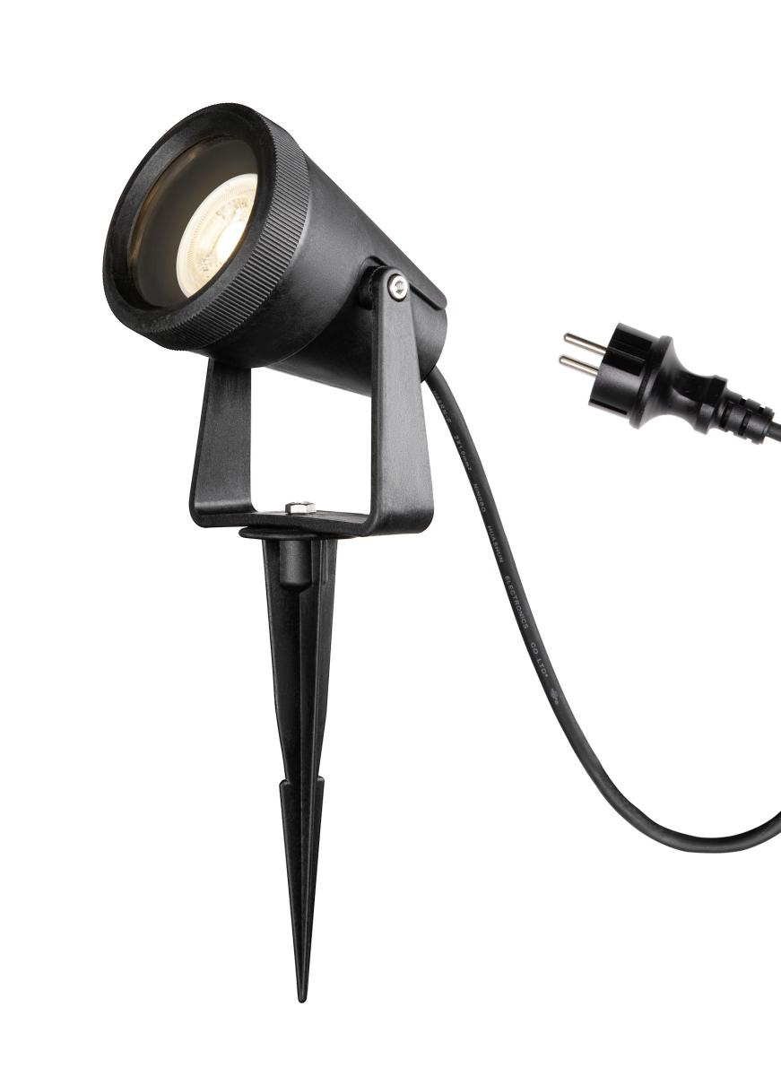 SLV - SAMRINA SP single QPAR51, outdoor lamp op grondspies zwart - 1004757