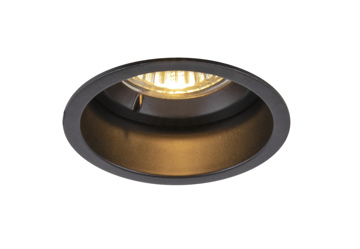 SLV - HORN GU10, plafondinbouwarmatuur zwart 25 W blower door - 1005435
