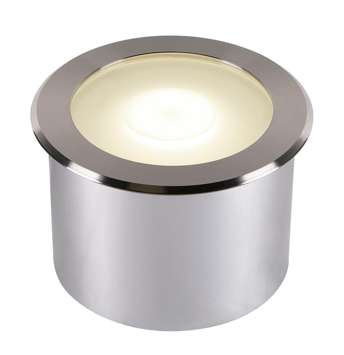 SLV - DASAR FLAT 120 EL, vloerinbouwarmatuur edelstaal 7 W 3000 K - 1006106