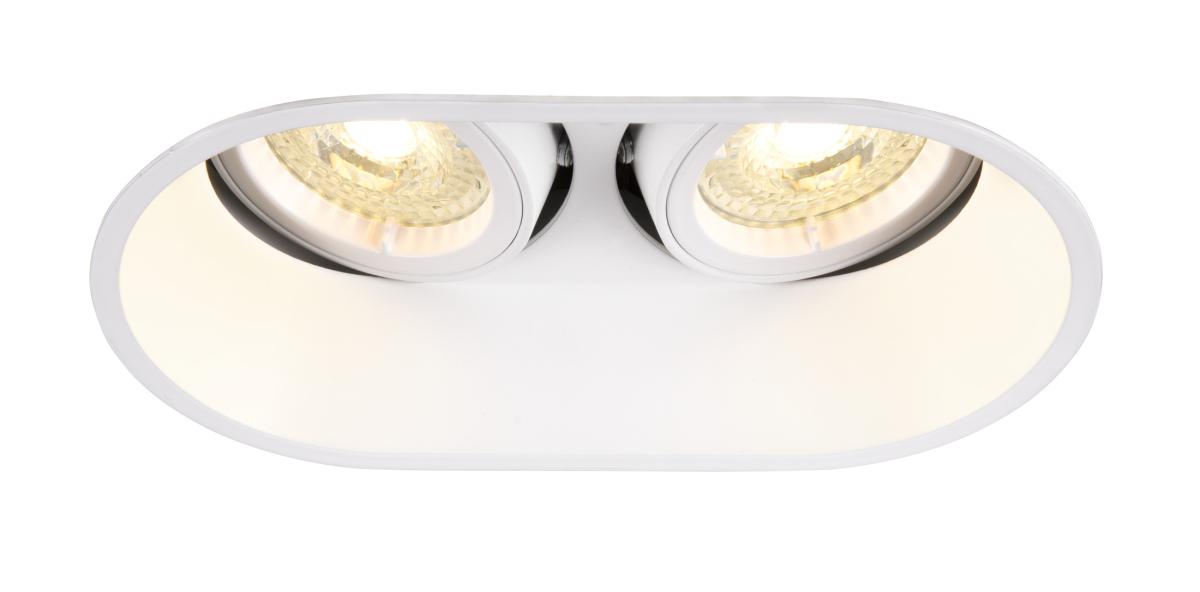 SLV - HORN double QPAR51, plafondinbouwarmatuur wit 25 W - 1006122