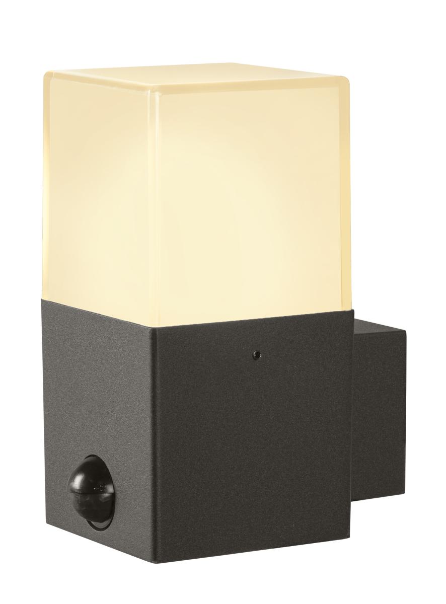 SLV - GRAFIT E27 square Sensor, wandopbouwarmatuur antraciet - 1006183